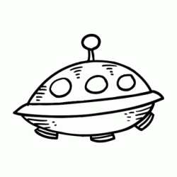 Unidentified flying object coloring
