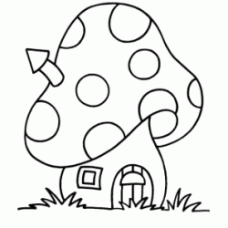 Mushroom House coloring