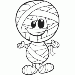 Cute little mummy coloring