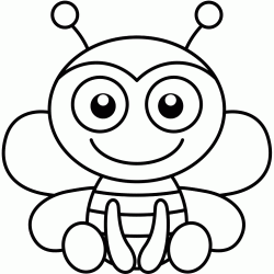 Cute little bee coloring