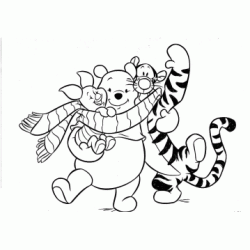 Winnie, Tigger and Piglet coloring