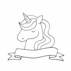 Sleeping unicorn coloring