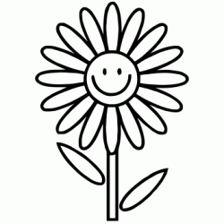 Smiling flower coloring