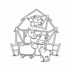 Farm animals coloring