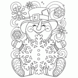 Smiling Snowman coloring