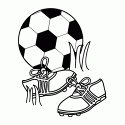 Soccer ball and cleats coloring