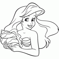 Ariel, the little mermaid coloring