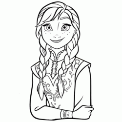 Princess Anna of Arendelle coloring