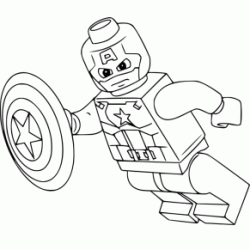 Captain America Lego coloring