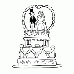 Wedding cake coloring