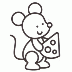 Small mouse that holds cheese coloring