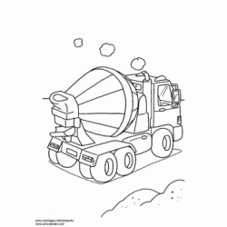 Concrete mixer coloring