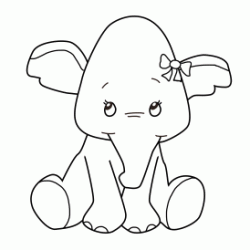 Small elephant with a knot coloring