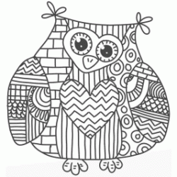 Mandala Owl coloring