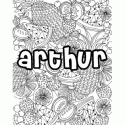 Mandala first name - Arthur coloring