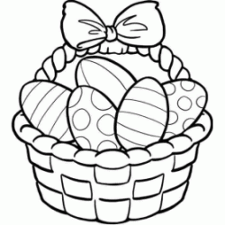 Basket of eggs coloring