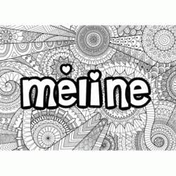 First name mandala - Méline coloring