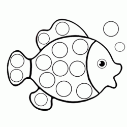 Fish that makes bubbles coloring
