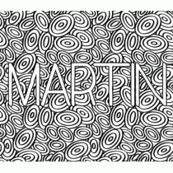 Coloring page first name - Martin coloring