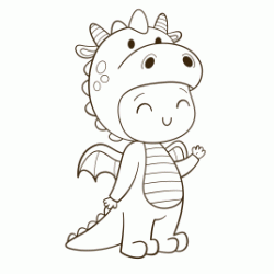 Kind Dragon coloring