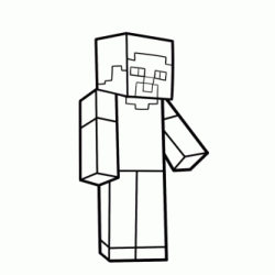 Steve Minecraft coloring