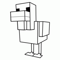 Minecraft Hen coloring