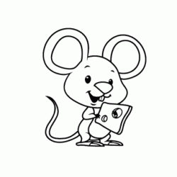 Little Mouse and Cheese coloring