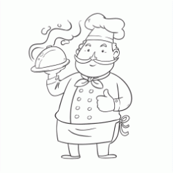 Chef Cook coloring