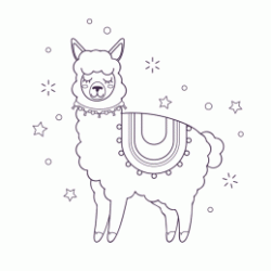 Llama to Color coloring