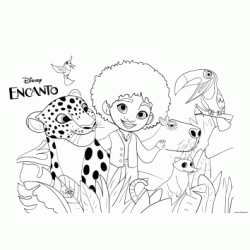 Encanto and the animals coloring