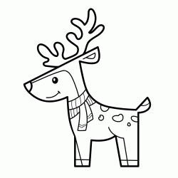 Santa's Reindeer coloring