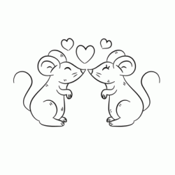 Love Mice coloring