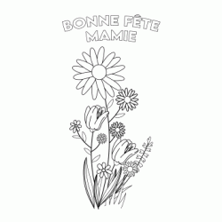 Bonne f&ecirc;te Mamie coloring