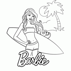 Barbie Holiday et Surf coloring
