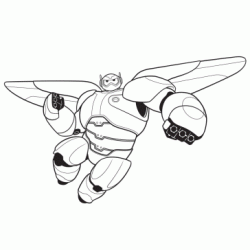 Baymax flies coloring