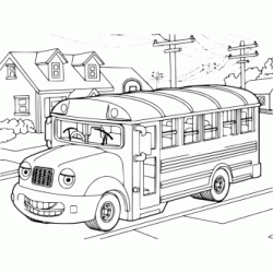 School bus coloring