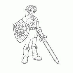 Coloring page Zelda - Link coloring