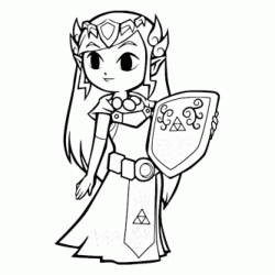 Princess Zelda Coloring Page coloring