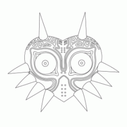 Coloring Zelda Majora's Mask coloring