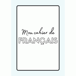 French Notebook Cover Page coloring