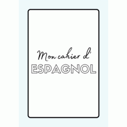 Cover Page Spanish Notebook coloring
