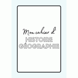 Cover Page History Geography Notebook coloring