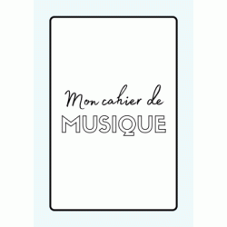 Cover Page Music Notebook coloring