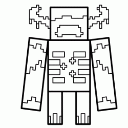 Warden Minecraft coloring