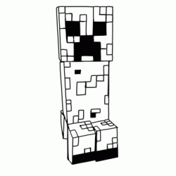 Minecraft Creeper Coloring Page coloring