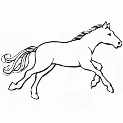 Galloping horse coloring