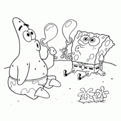 SpongeBob SquarePants and Patrick Starfish coloring