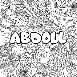 ABDOUL - Fruits mandala background coloring