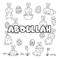 ABDULLAH - Easter background coloring