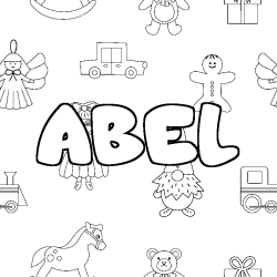 ABEL - Toys background coloring